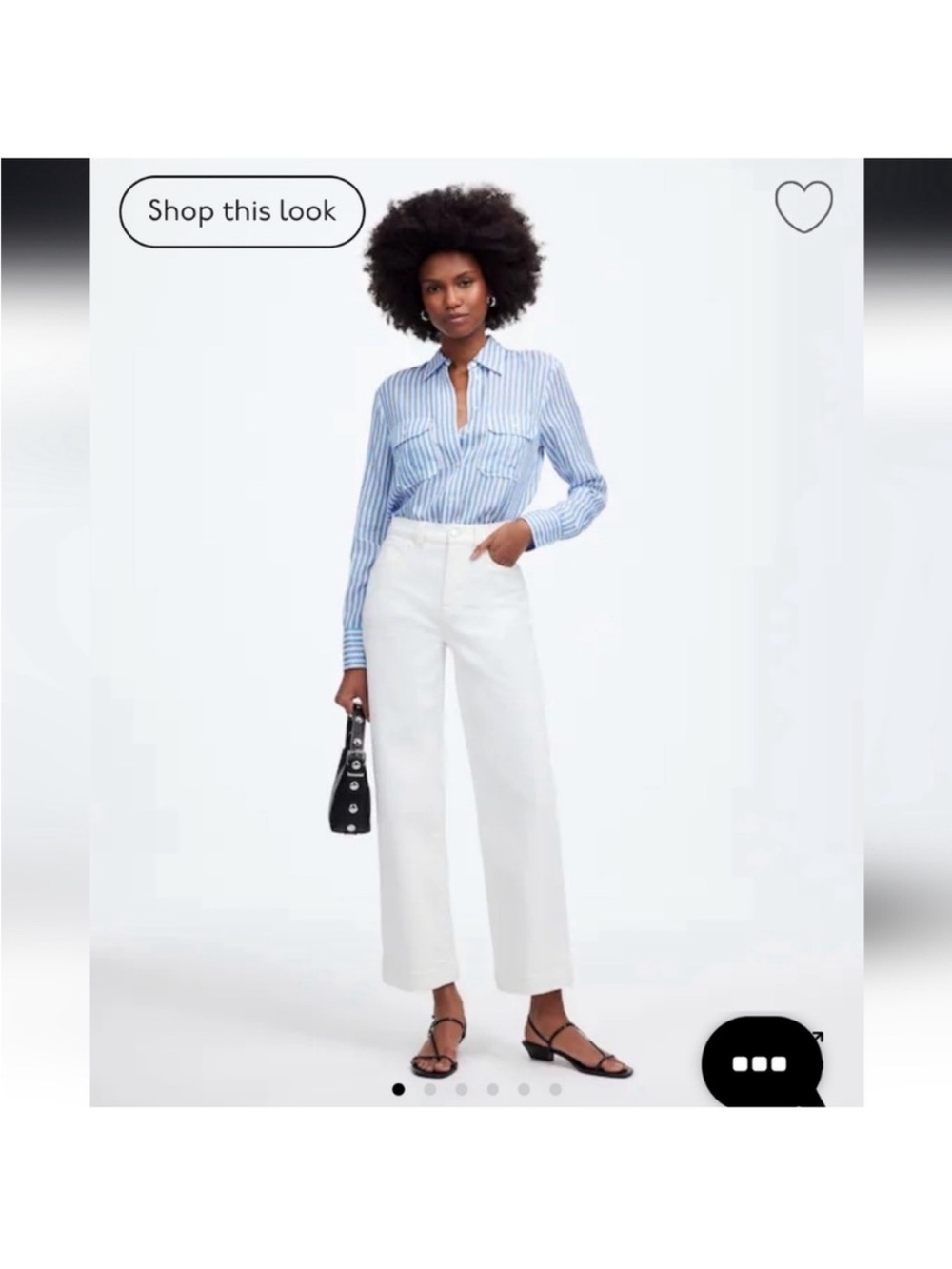 Madewell The Perfect Vintage Wide-Leg Crop Jean White